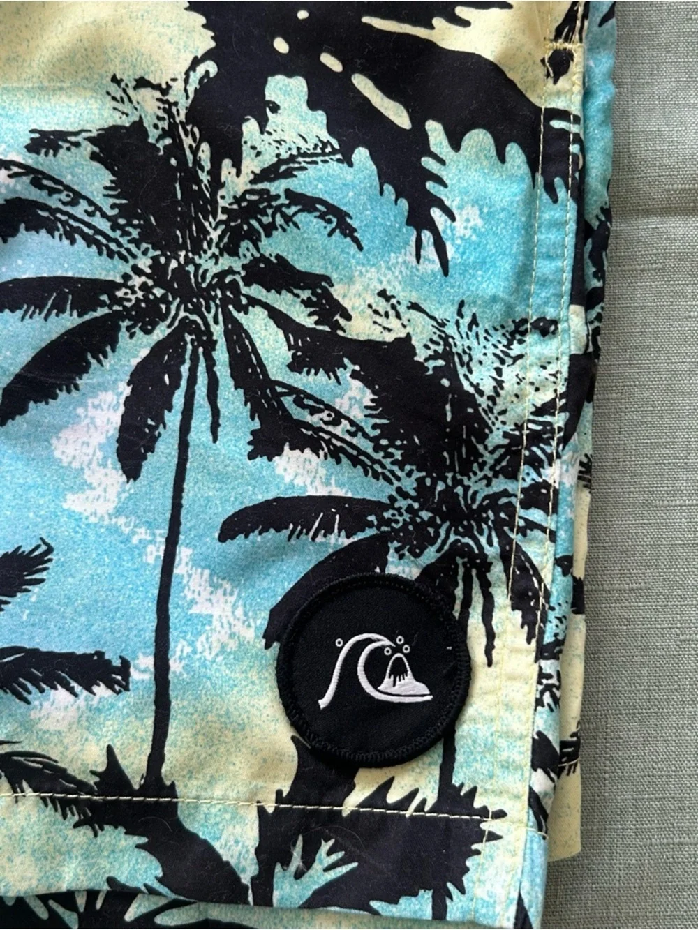 Men’s Quiksilver Black Palm Print Board Shorts
